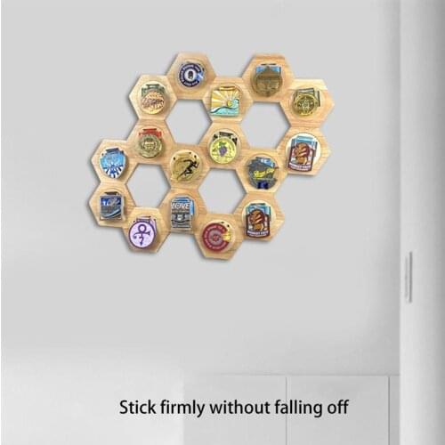 Honeycomb Medal Holder Sports Medals Display Stand Wooden Hexagonal Medal Hanger Case Creative Wall Decoration Gift Stickers