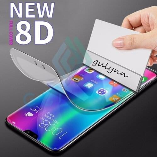 New 8D Full Protective Soft Hydrogel Film For Huawei P30 P40 Lite Pro Screen Protector Honor 20 30 8X 8C 9 10 Lite Not Glass