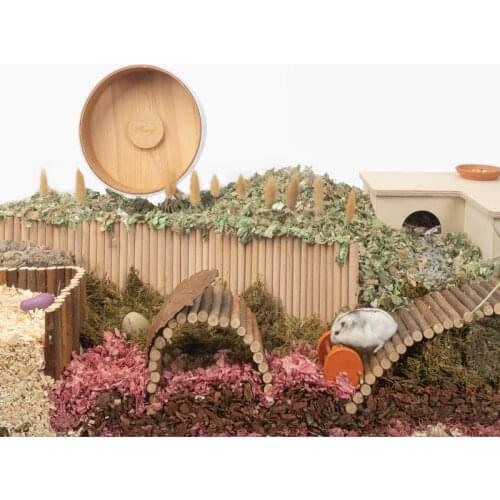 Hamster Wooden Stand Platform Playground Ladder Bridge Climbing Ladder Toys Playing Exercise Hamster Mouse Rat Toys