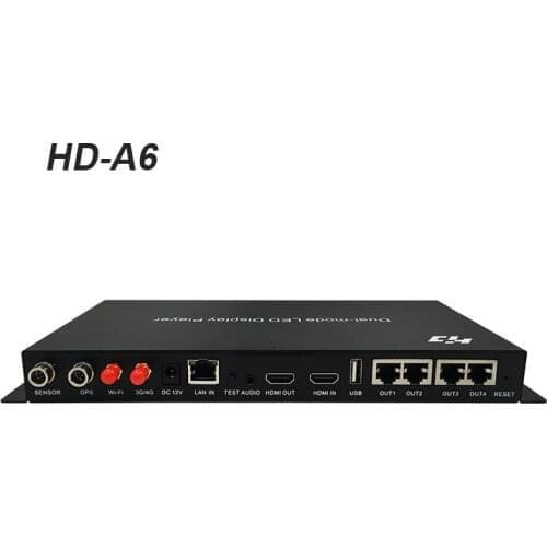 Huidu HD-A6 HD A6 wifi 4G expend support large led video display player dual-mode huidu A6 led video controller 4 in 1 player