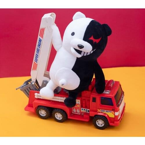 30/40/50CM New Hot Game Super Soft Black And White Bear Plush Toy Stuffed Animal Dolls Home Decor Birthday Gift For Children