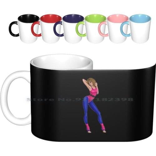80s Chick Ceramic Mugs Coffee Cups Milk Tea Mug 80s Fashion Fashion Design Fashion Image Design Model Art Outfit Art 80s