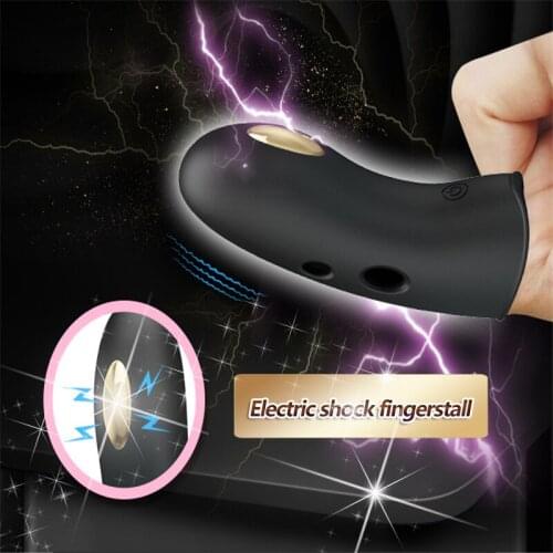 PRETTY LOVE Fingerstall Electric Shock Clitoris Anal Stimulation G-spot Vibrator Masturbation Adlut Sex Toys For Women Couples