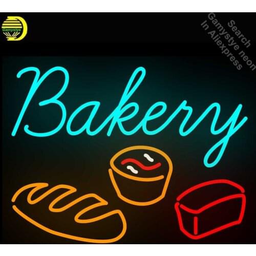 Neon Bakery Signs Neon SignFood Hotel Business Neon Light Sign Bulbs Store Display Glass Tube Quality Handcraft dropshipping