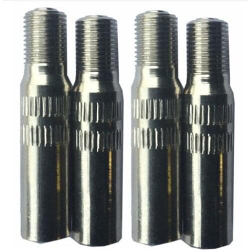 Wholesale 100pcs/lot TYRE VALVE EXTENSION ADAPTER CAR BIKE MOTORBIKE CARAVAN 40MM SILVER DUST CAP COPPER NICKEL PLATING