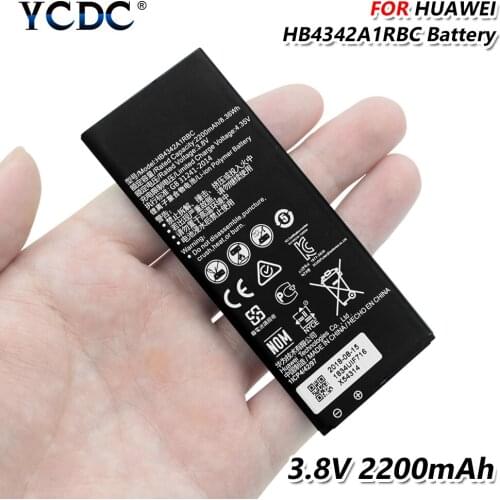 Original 3.8V 2200mAh Battery HB4342A1RBC For Huawei Y5II Ascend Honor 4A 5A Rechargeable Phone Battery High Performance