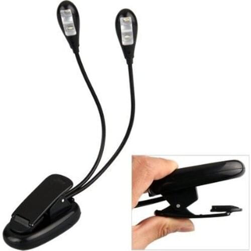 4 Led Adjustable Goosenecks Clip on LED Lamp for Music Stand and Book Reading Night Light Clip Lamp Book Light Rechargeable