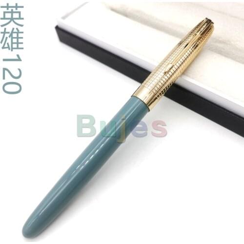 Authentic HERO 120 The Fountain Pen Is 12 K Dark Tip Box,Rotating Absorbing Ink Pen Classic Style, Ink Pen , School Supplies