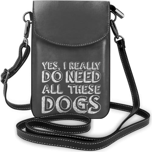 Dog Shoulder Bag Student Fashion Women Bags Funny Leather Business Purse
