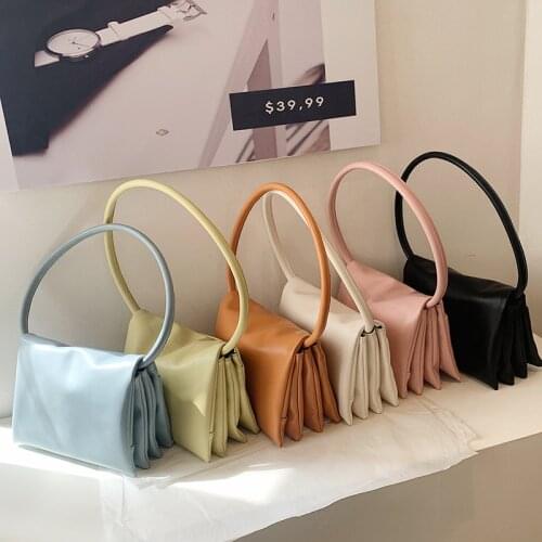 Female Bag 2021 New Korean Fashion Candy colors One-shoulder Portable Underarm Bag Macaron Multi-layer Organ