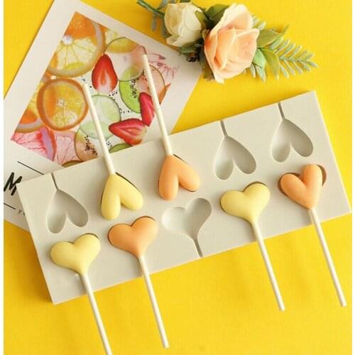 DIY Cake Mould Lollipop Jelly Tray Love Heart Lolly Mold Baking Cube Chocolate Candy