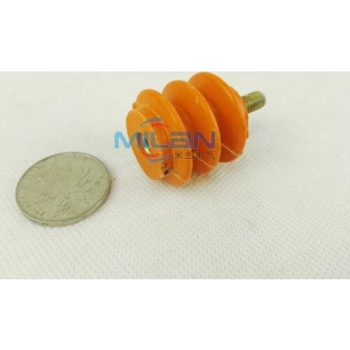 1pcs Half rod 30 * 6 screw mouth M6 Low pressure yellow insulator Power distribution cabinet zero row insulation column rod