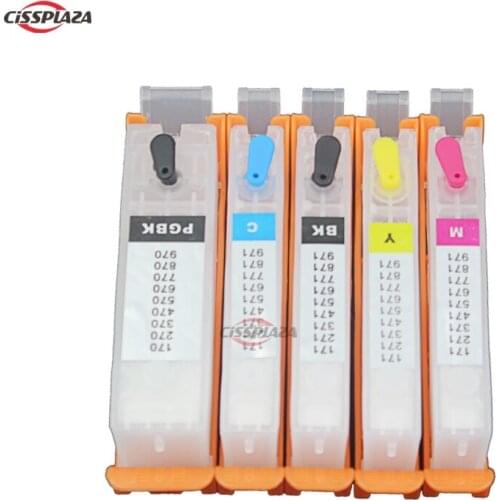 CISSPLAZA 10sets PGI-470 pgi470 cli471 470 471 Refillable Ink cartridge compatible for Canon PIXMA MG5740 MG6840 TS5040 TS6040