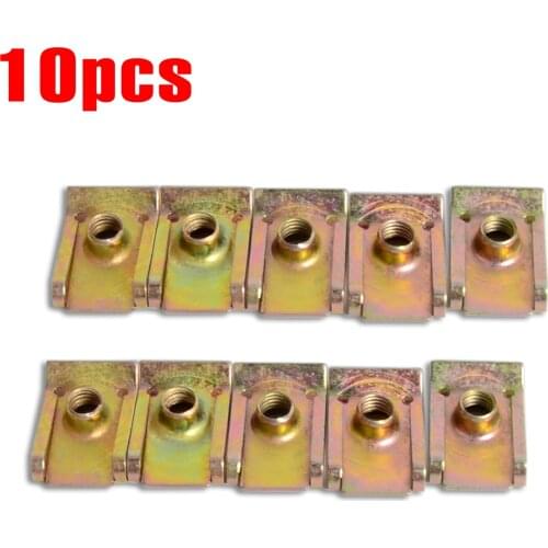 10PCS M6 15mm x 23mm Fairing Spire Speed Clips Nuts Common Size For Sportbike Universal For Kawasaki Sportbikes