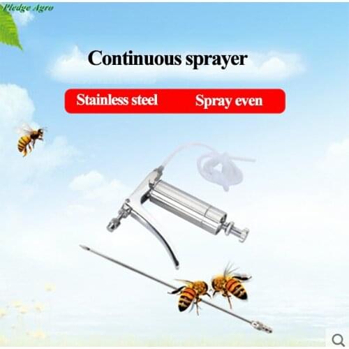 2ml beekeeping tool stainless steel continuous sprayer bee medicinal bebedero abejas bees tools apicutura keeping insects sale