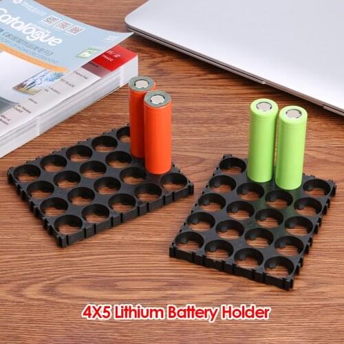 2pcs Spacer Holder Bracket Easily Carrying Lightweight 4x5 Cell 18650 Battery Radiating Gadgets for DIY Battery Pack