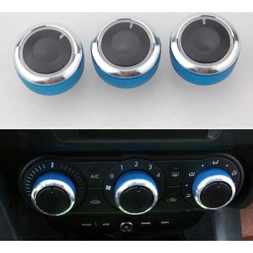 3Pcs Car Replace Air Conditioning A/C Control Knob Button Switch For 2014 Mazda 3 Axela