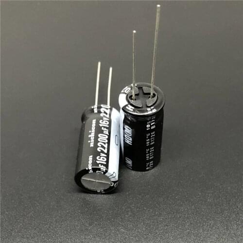 5pcs/50pcs 2200uF 16V NICHICON HD Series 12.5x25mm Extremely Low Impedance 16V2200uF Aluminum Electrolytic Capacitor