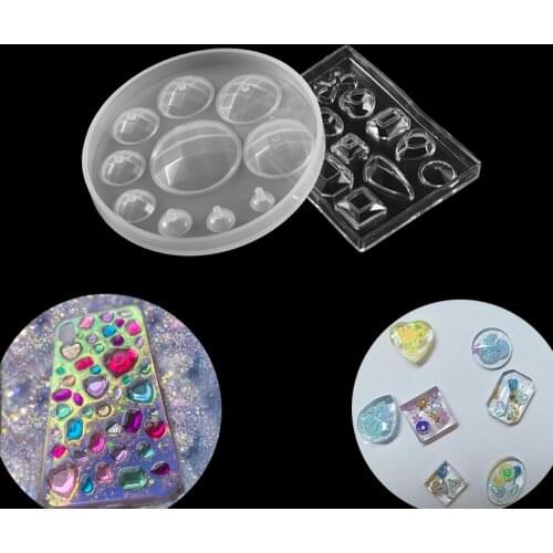 1 Piece Silicone Casting Resin Mold Round Square Pendant Earrings Epoxy Resin DIY Jewelry Making Finding Accessories Supplie