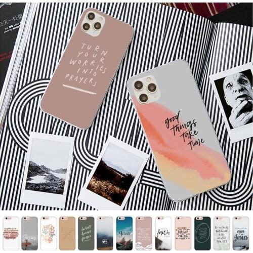 Yinuoda bible quotes verse jesus Phone Case for iPhone 11 12 pro XS MAX 8 7 6 6S Plus X 5S SE 2020 XR cover