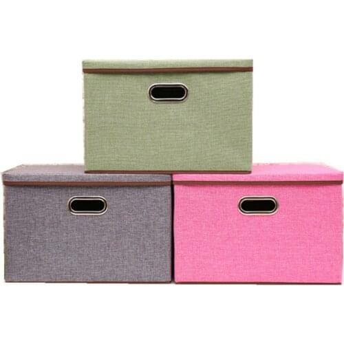 2pcs Oxford Fabric Big Size 45x30x30cm foldable storage box Clothes Storage Bin box underwear cabinet organizer Home