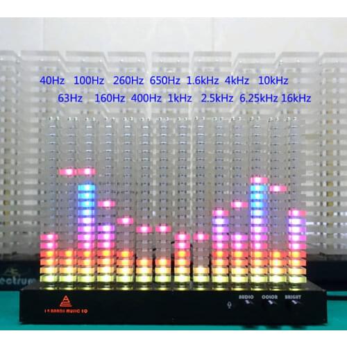 Creative professional 14-segment spectrum analyzer level indicator music spectrum light LED acrylic light column VU
