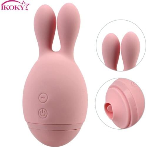 Rabbit Vibrators Powerful Nipple Vagina Massage Clitoris Stimulator Tongue Licking Vibrator Female Masturbator 2 in 1
