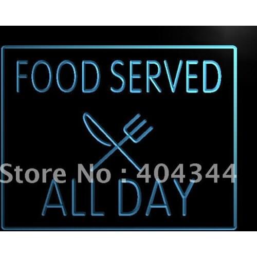 LB819- Food Served All Day Cafe Restaurant Light Sign home decor crafts