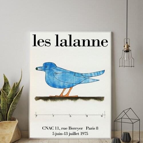 Nordic Canvas Prints Les Lalanne Poster Wall Art Blue Bird Home Decoration Painting Vintage Exhibition Pictures For Living Room