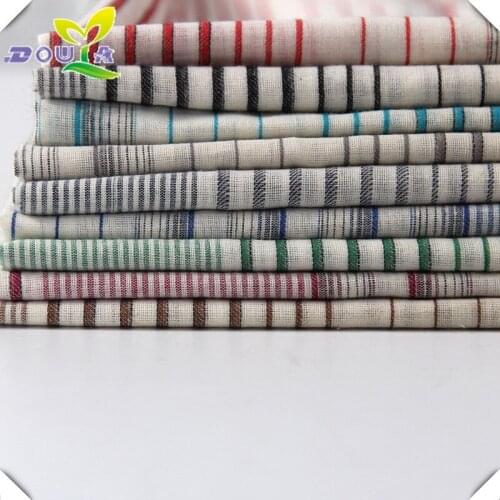 New cotton plaid cloth all cotton striped shirt fabric spring and summer dress fabric