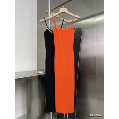 021 summer new banquet evening dress Removable bow strap dress Cute Waist A satin dress women Sling with drill Short skirt girl