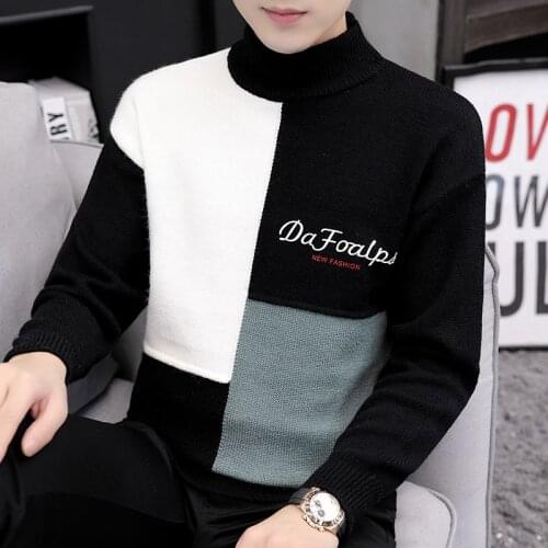 New Winter Thick Warm Mens Knit Sweater Long Sleeve Turtleneck Sweaters Men sueter hombre Fashion Thick Pullovers Male Tops