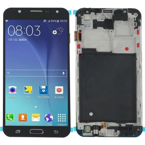 Oled For Samsung Galaxy J7 J700M LCD Display Touch Digitizer Screen Glass Frame New Mobile Phone LCD Screens For Samsung