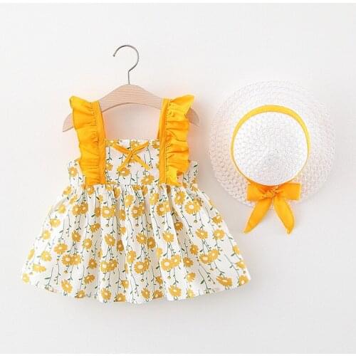KEAIYOUHUO Newborns Girls Dress Summer Sets Cotton Kids Clothes For Girls Shorts Flower Printed Casual Baby Clothing 0-3 Years