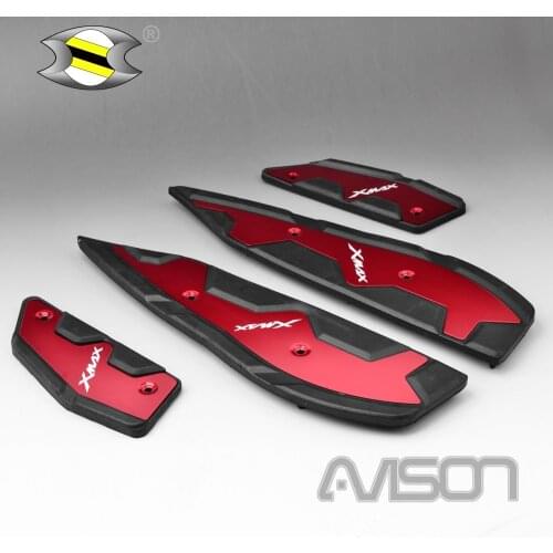 For XMAX300 Foot Pegs XMAX 125 250 300 Foot Rest Plate Skidproof 2017-2021 Aluminum Alloy Pedal Plate Modified Footrest Footpads