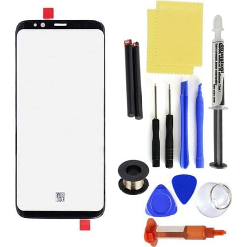 1 Set Replacement Outer Front Glass Lens Touch Screen Cover Repair Tool for Samsung Galaxy S8/S8+/S9/S9+/S10/S20/S21 Plus