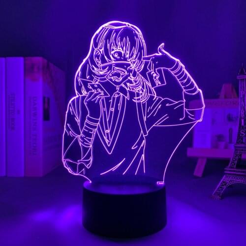 Kakegurui Led Night Light for Kids Bedroom Decor Nightlight Birthday Gift Anime Gadget Room Table Lamp Midari Ikishima