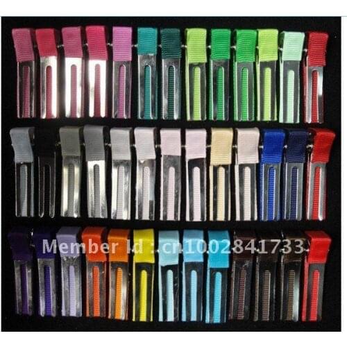 Lined Clips.Lined Hair Clips,Double Pronged Alligator Clips,Free shipping 1000pcs/bag
