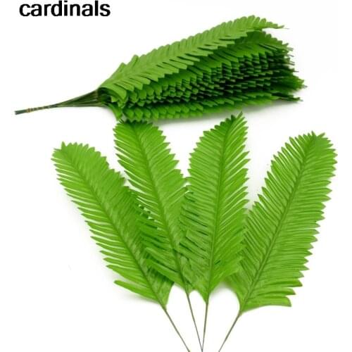 12Pcs Green Artificial Large Monstera Palm Tree Leaves Silk Leaf Plant For Wedding Home Decoration DIY Cheap Fake Flowers