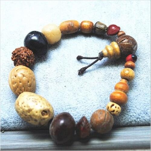 Natural plant nuts fruit nuts wooden bracelets men bracelets powerful bracelets religious jewelry