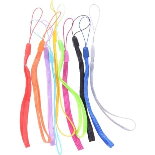 10Pcs Wrist Strap Hand Strap Lanyard For IPod USB Mp3 Mp4 Camera Cell Phone Lanyard For Mobile Phone Random Color 18cm