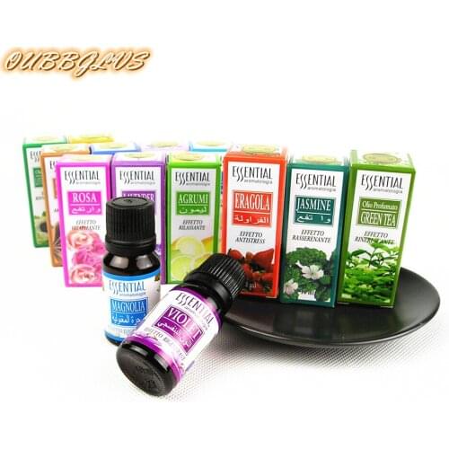12 Kinds Of Fragrance Flavor Essential Oils Natural Plants 10ml Glass Bottle For Diffuser Aroma Humidifier Diffuser Oil