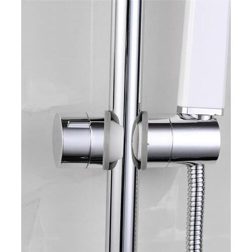 19-25mm Stainless Steel Shower Rail Head Slider Holder Brackets Adjustable Clamp Holders Bracket Bathroom Household Supplies
