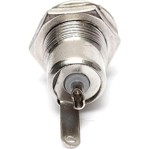 30Pcs 5.5 mm x 2.1mm DC Power Jack Socket Female Panel Mount Connector Copper Metal Threaded Female Connector Adapter