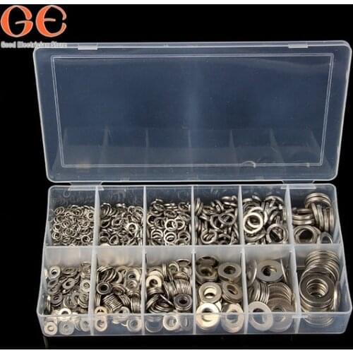 790PCS Flat & Spring Stainless Steel Assorted Washers Rust Resistant washer pcb abstandshalter
