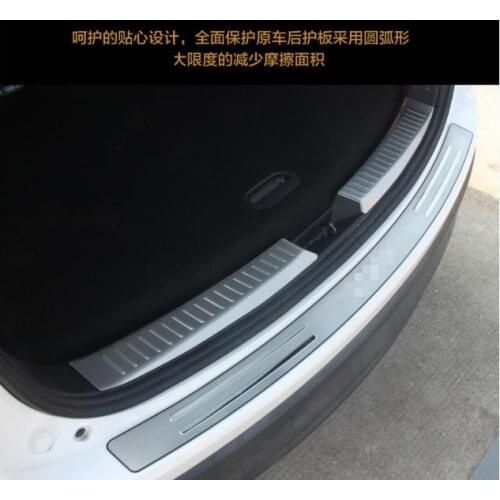 Car styling Stainless Steel Inner Rear Bumper Protector Sill Trunk Trim for Mazda CX-5 CX5 2012 2013 2014 2015 2016 accessories