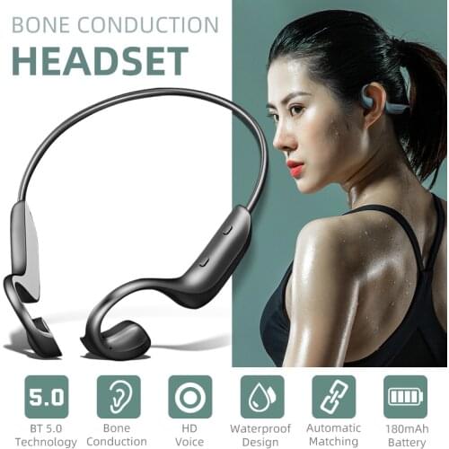 G100 Bone Conduction Wireless Bluetooth 5.0 Openear Earphone Outdoor Stereo Sports Waterproof Headphone With Microphone Headset