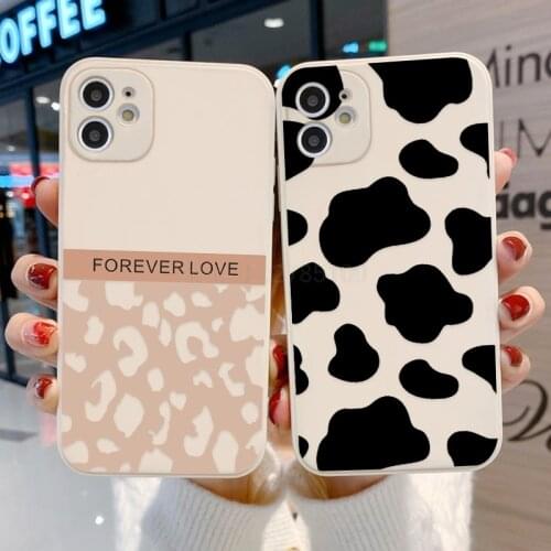For iPhone XR Case Retro cow Phone Case For iPhone 11 Pro Max 12 Mini 8 7 Plus X XS Max SE 2020 6 6s Soft TPU Bumper Phone Cover