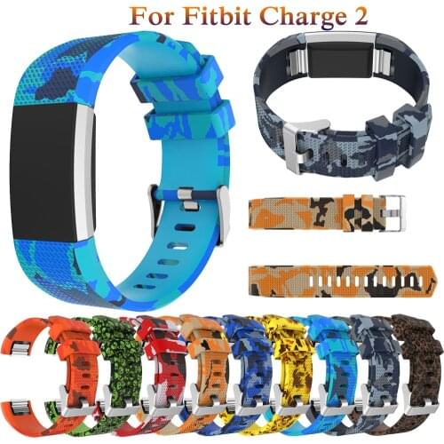 Colorful Band for Fitbit Charge 2 Soft Silicone Smart watch Wrist Strap for Fitbit Charge 2 classic Replacement Band Accessories