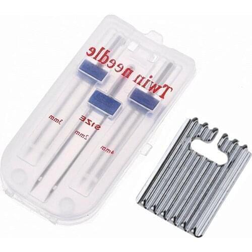 Double Twin Needles Wrinkled Sewing Presser Foot For Sewing Machine Size 2/90 3/90 4/90 Dressmaker Multifunctional Fittings